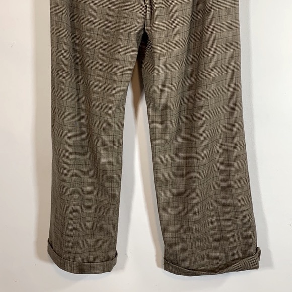 Anne Klein Vintage Academia Wool Blend Women’s Size 14 Stretch Plaid Trousers - Picture 8 of 10